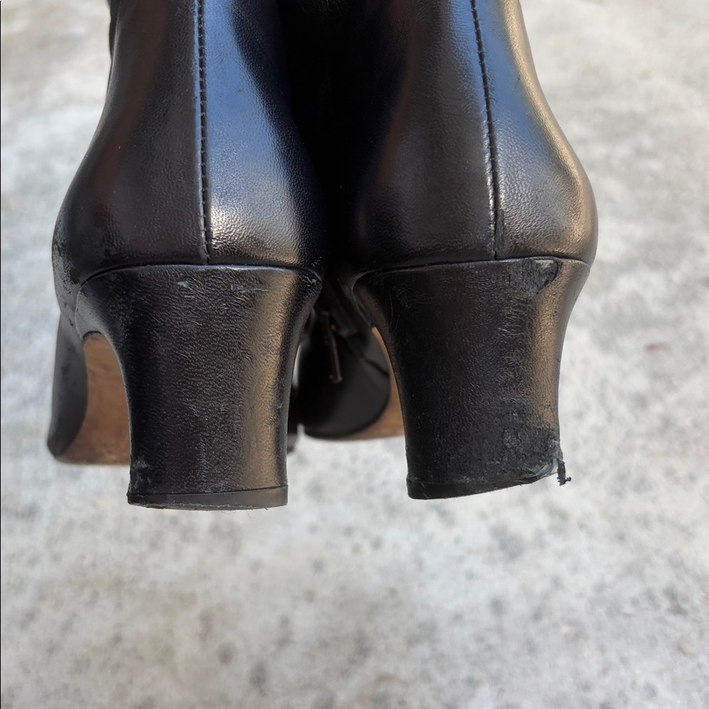 Staud Wally Boots used some wear at heel 37 1/2 square toe zipper booties flaw - Picture 4 of 16